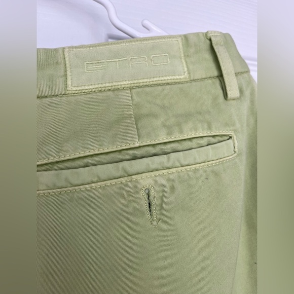 Etro Green Chinos with Straight Leg and Relaxed Fit Euro Size 48 US Size 12 - Picture 16 of 17